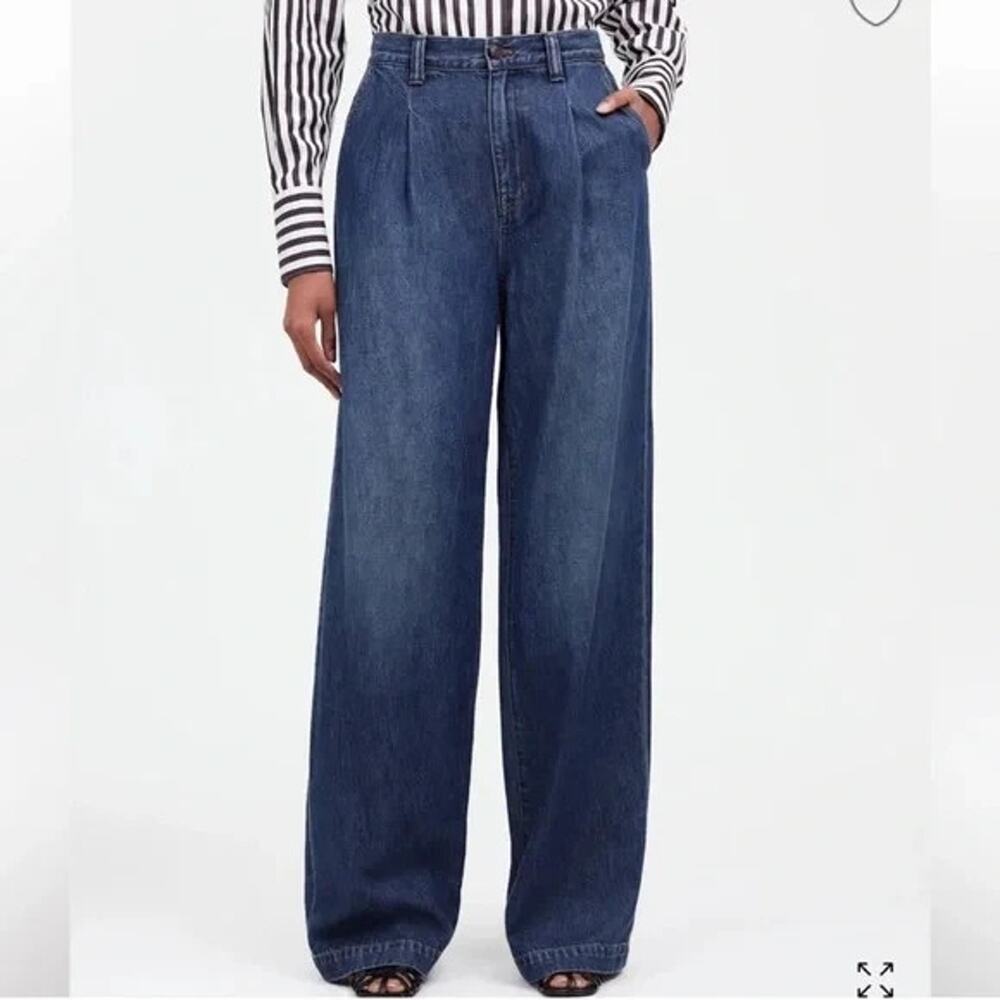Madewell Harlow High Rise Jeans Baggy Straight Wide Leg Size 27 Tall